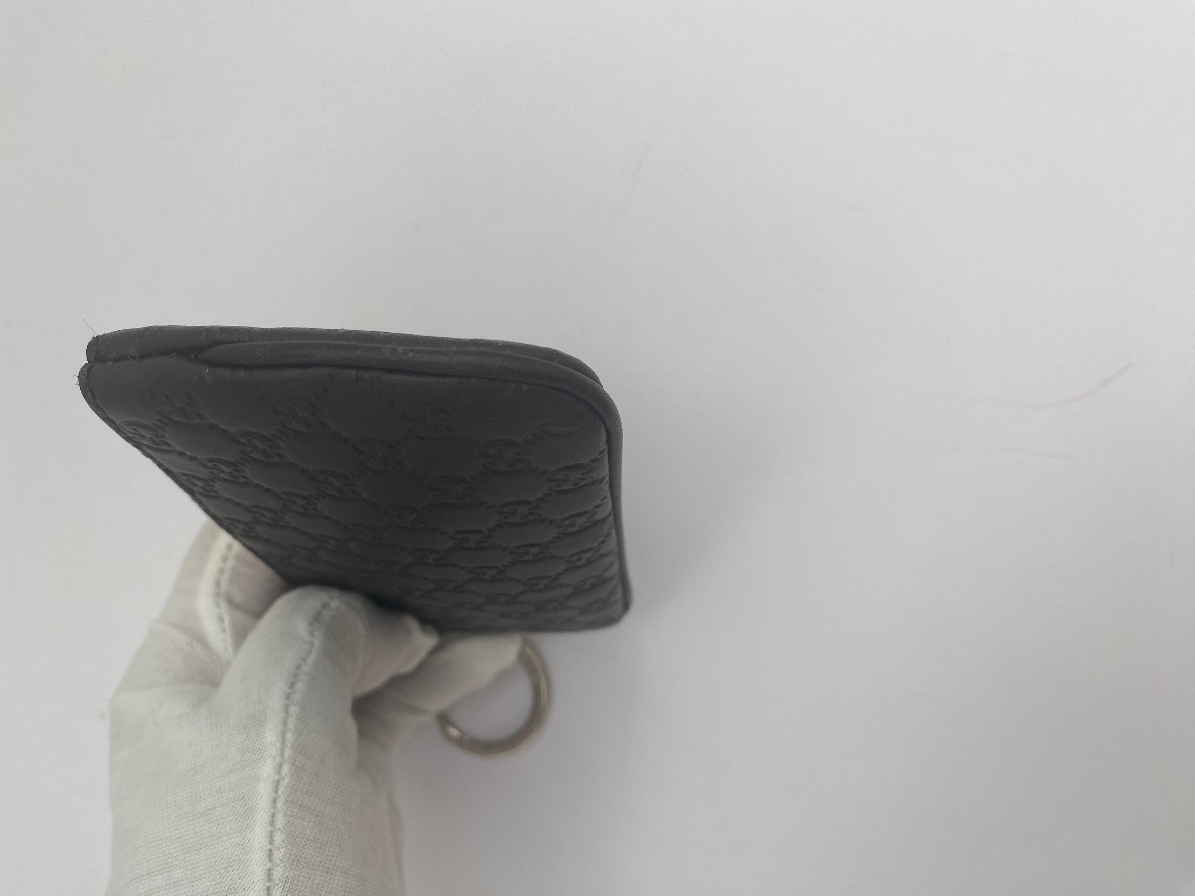 Gucci Micro Black Leather Key Pouch