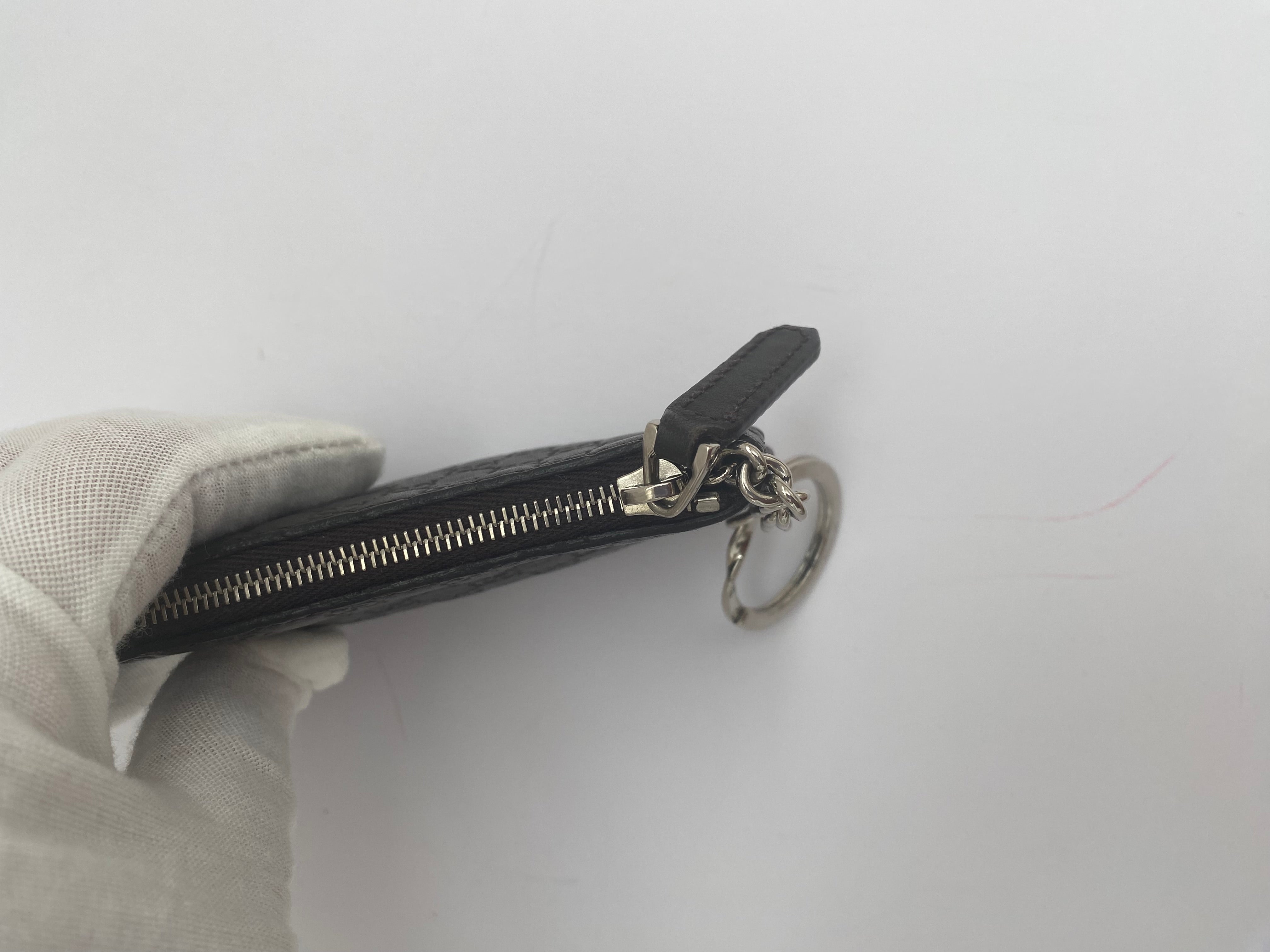 Gucci Micro Black Leather Key Pouch