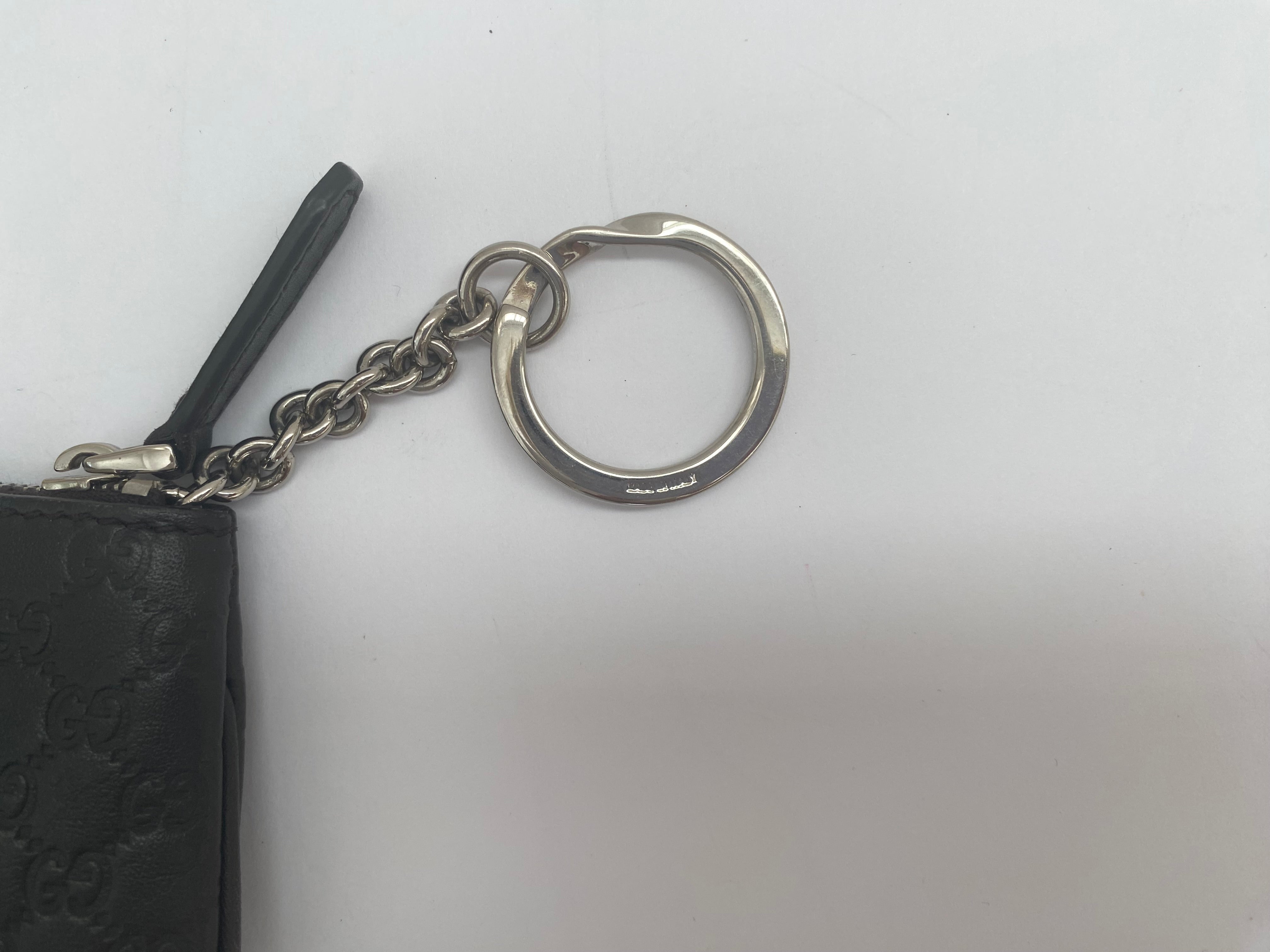 Gucci Micro Black Leather Key Pouch