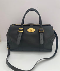 Mulberry Black Double Zipped BaysWater