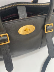 Mulberry Black Double Zipped BaysWater