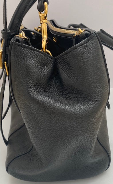 Mulberry Black Double Zipped BaysWater