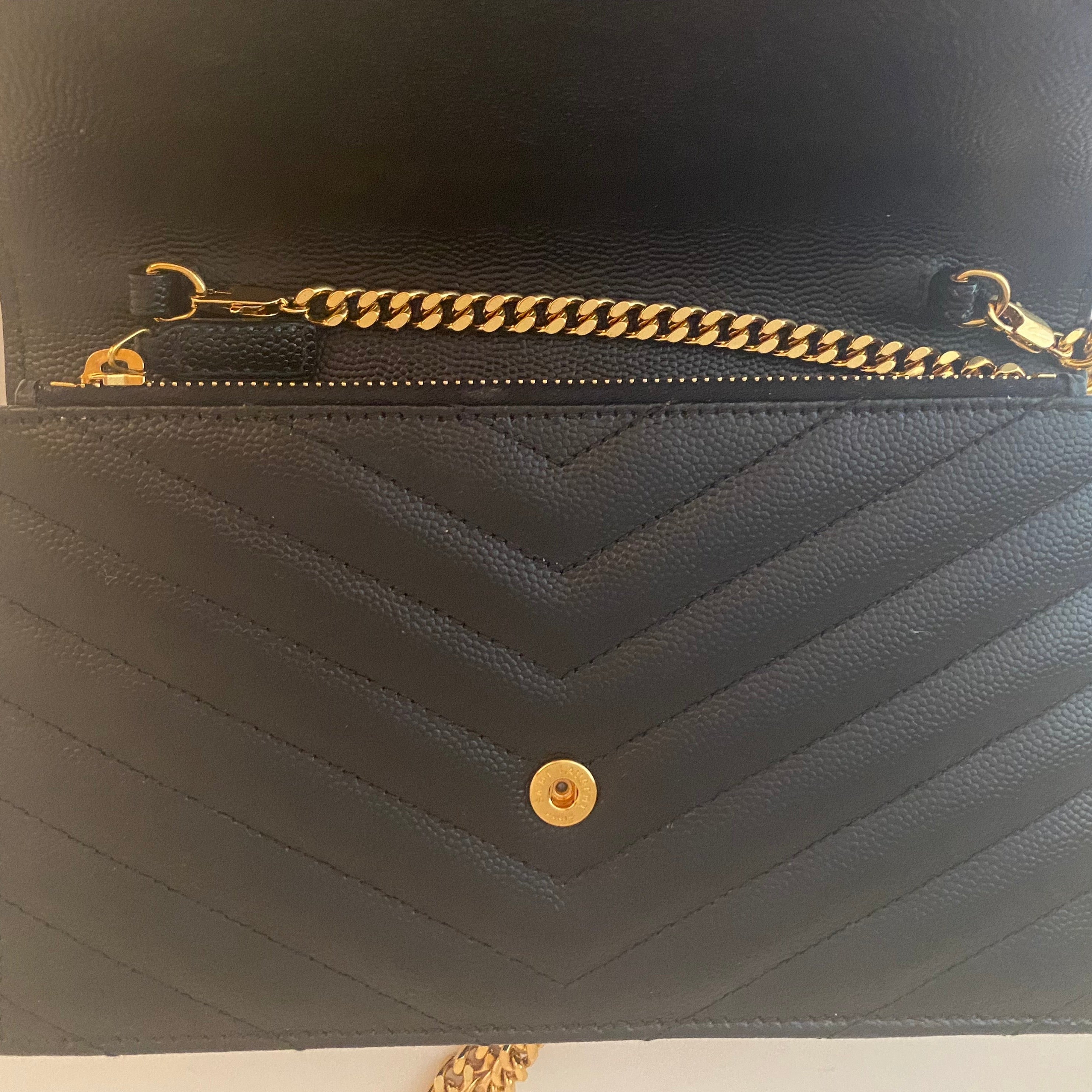 Saint Laurent Black Envelope Cassandra