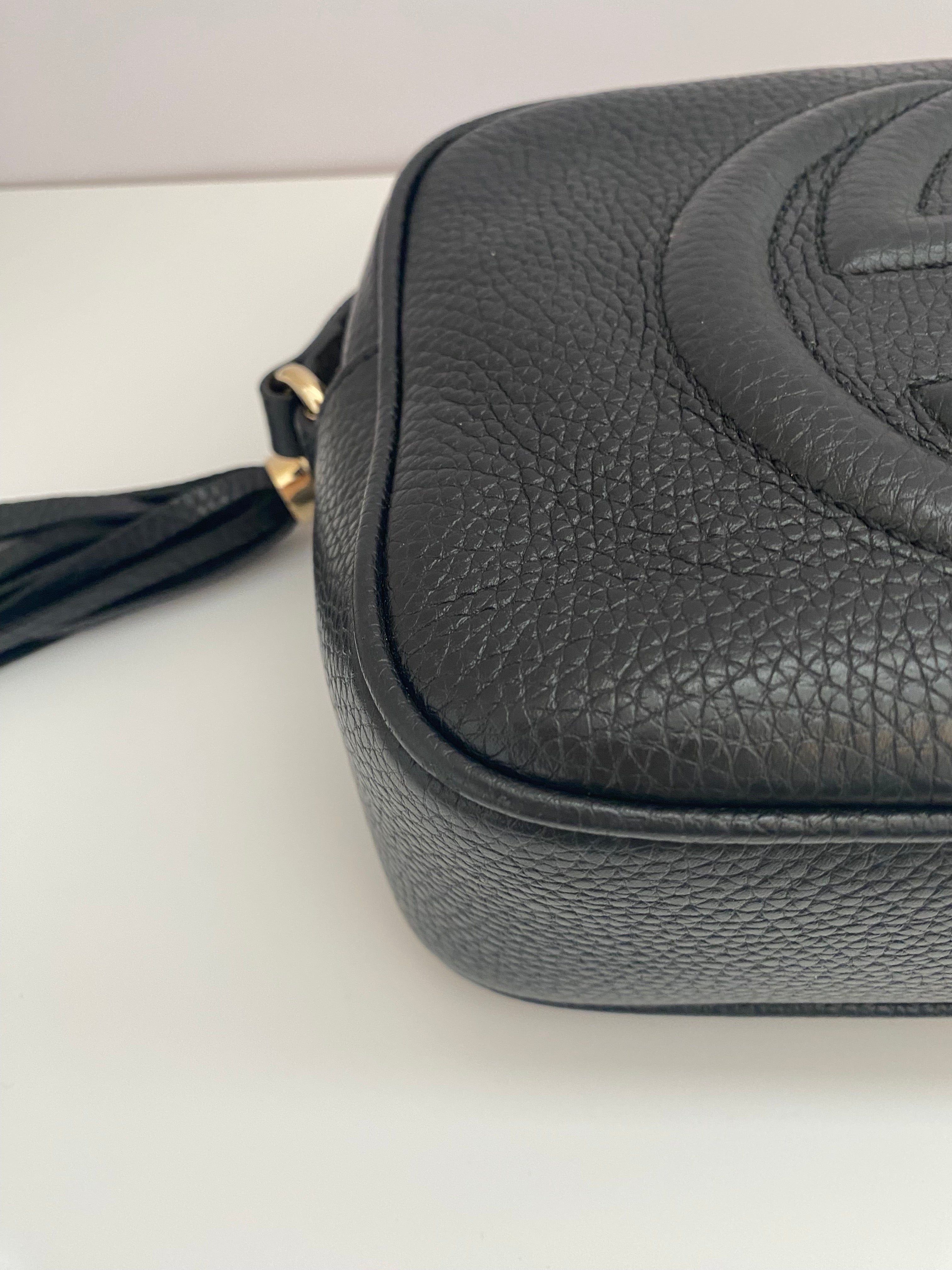 Gucci Soho Disco In Black Pebbled Leather