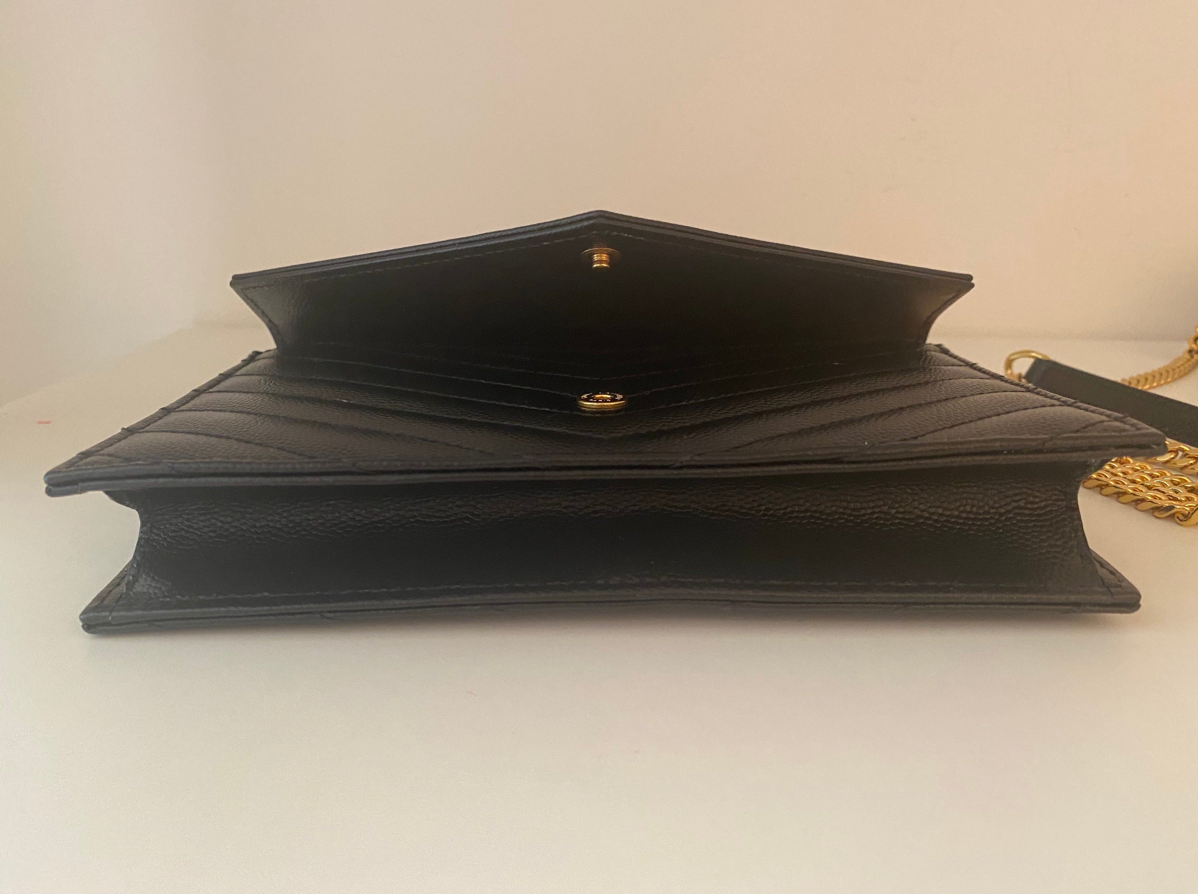 Saint Laurent Black Envelope Cassandra