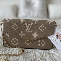 Louis Vuitton Tourterelle/Creme Pochette Felicie