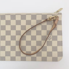 Louis Vuitton Neverfull Pouch In Damier Azur