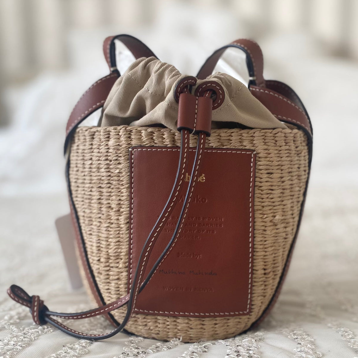 Chloe & Mifuko Edition Woody Mini Basket