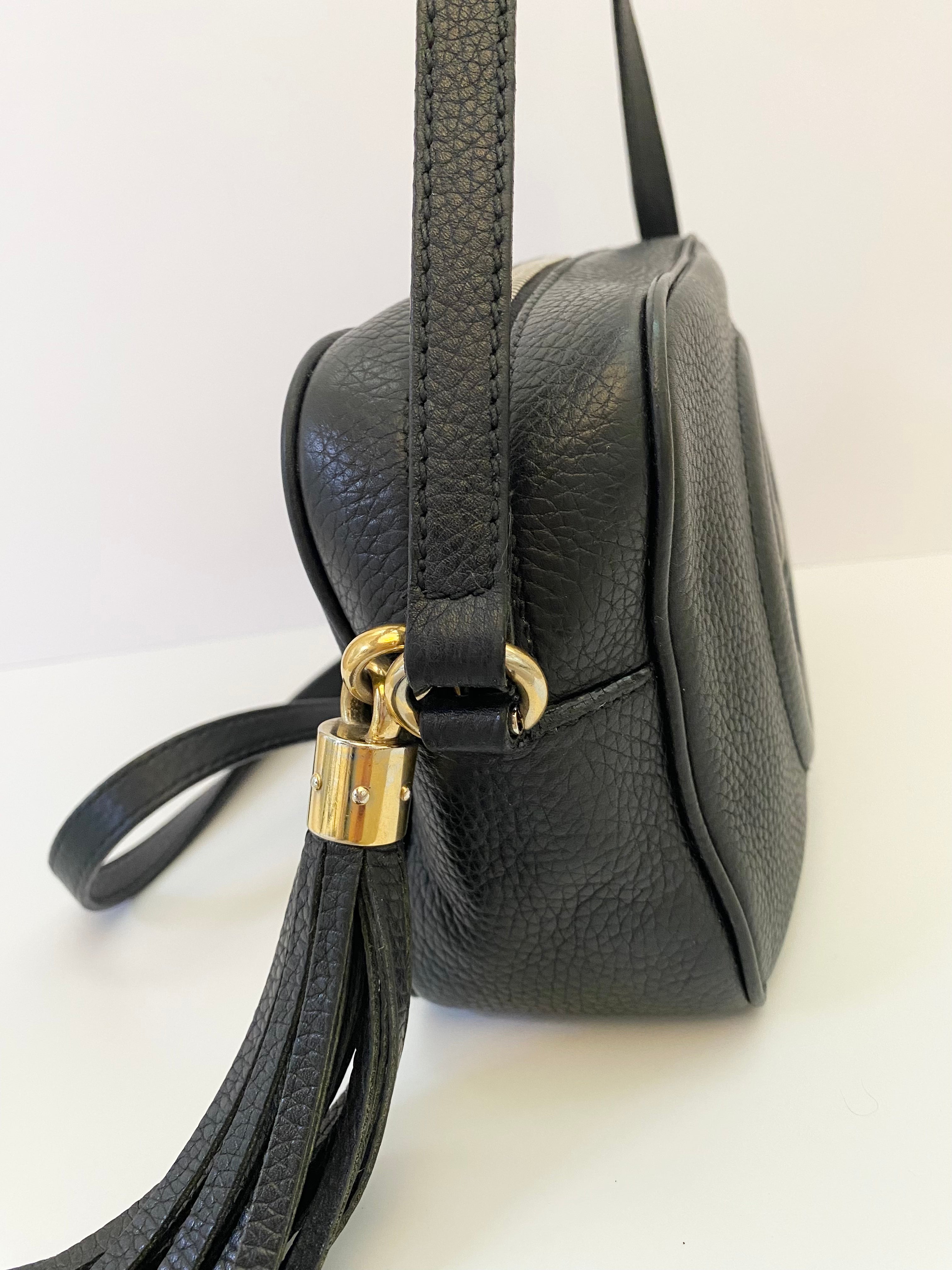 Gucci Soho Disco In Black Pebbled Leather