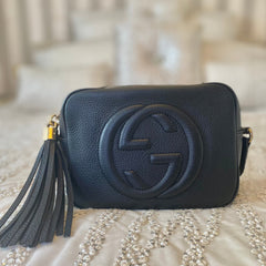 Gucci Soho Disco In Black Pebbled Leather