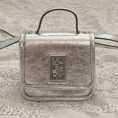 Mulberry Micro Sadie Square Crinkled Metallic Leather