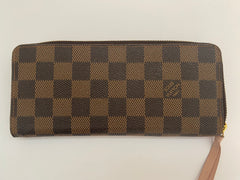 Louis Vuitton Clemence Wallet In Damier Ebene Canvas