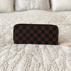 Louis Vuitton Clemence Wallet In Damier Ebene Canvas