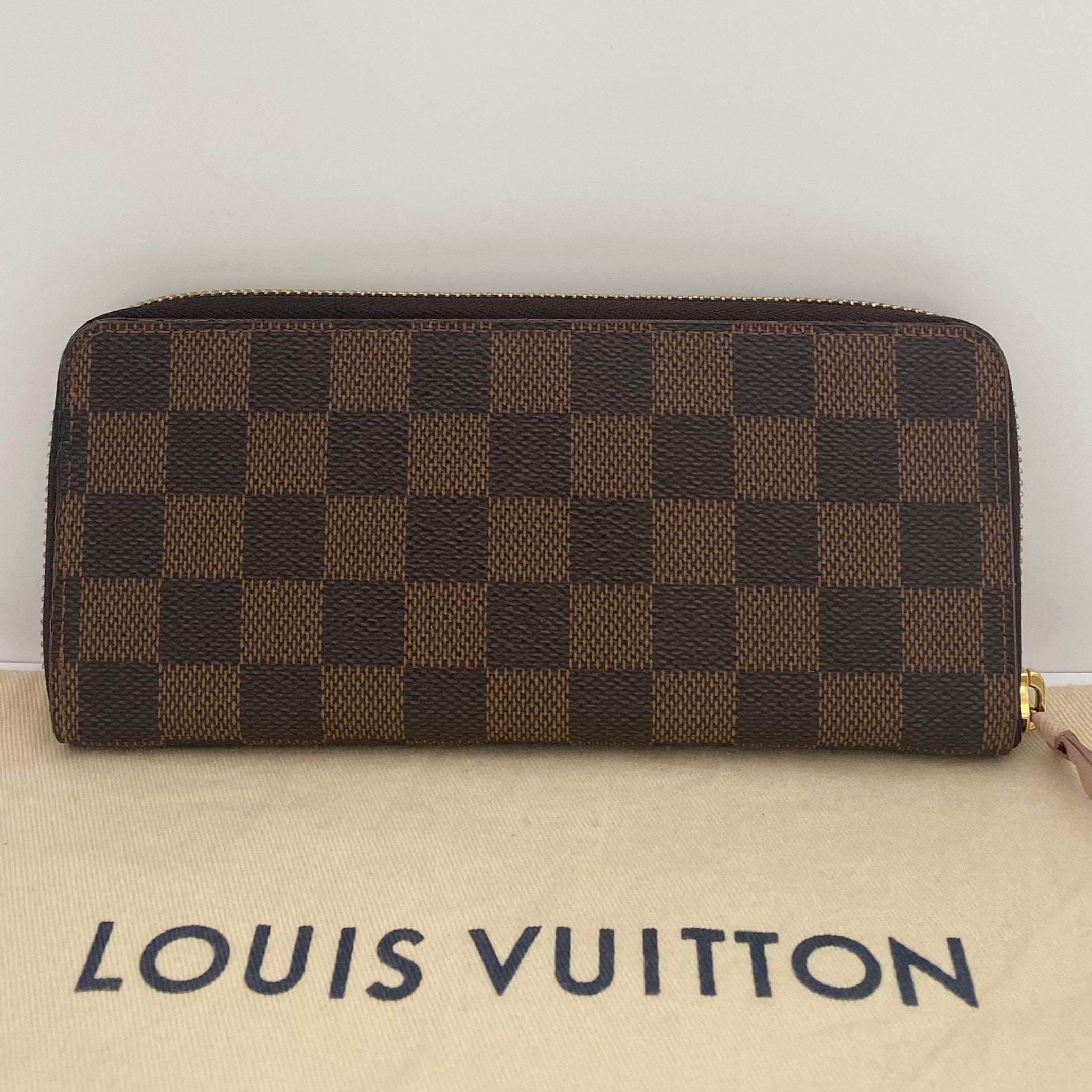 Louis Vuitton Clemence Wallet In Damier Ebene Canvas