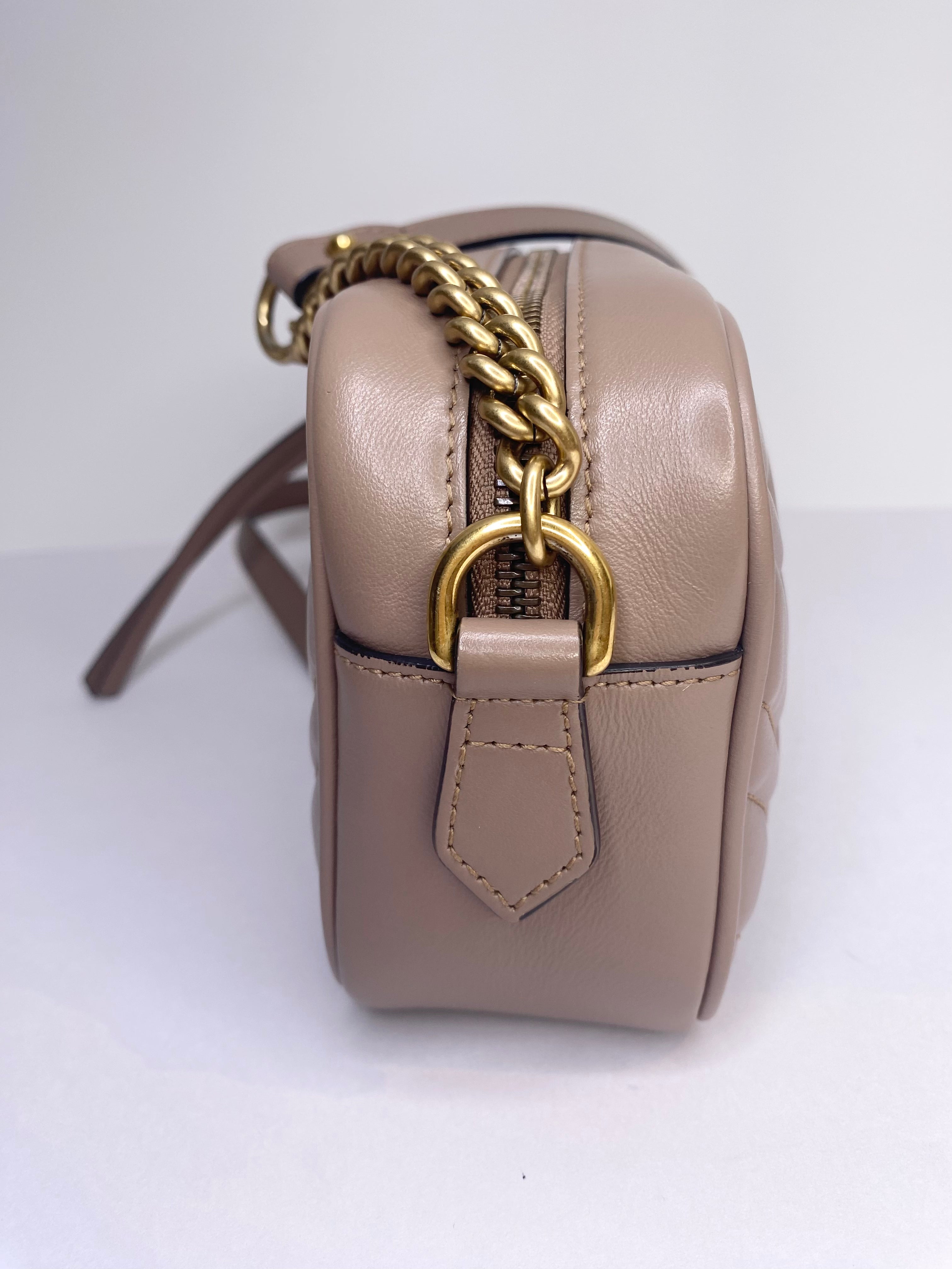 Gucci Dusty Pink Marmont Mini Crossbody Bag  (RRP £1160)