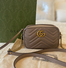 Gucci Dusty Pink Marmont Mini Crossbody Bag  (RRP £1160)