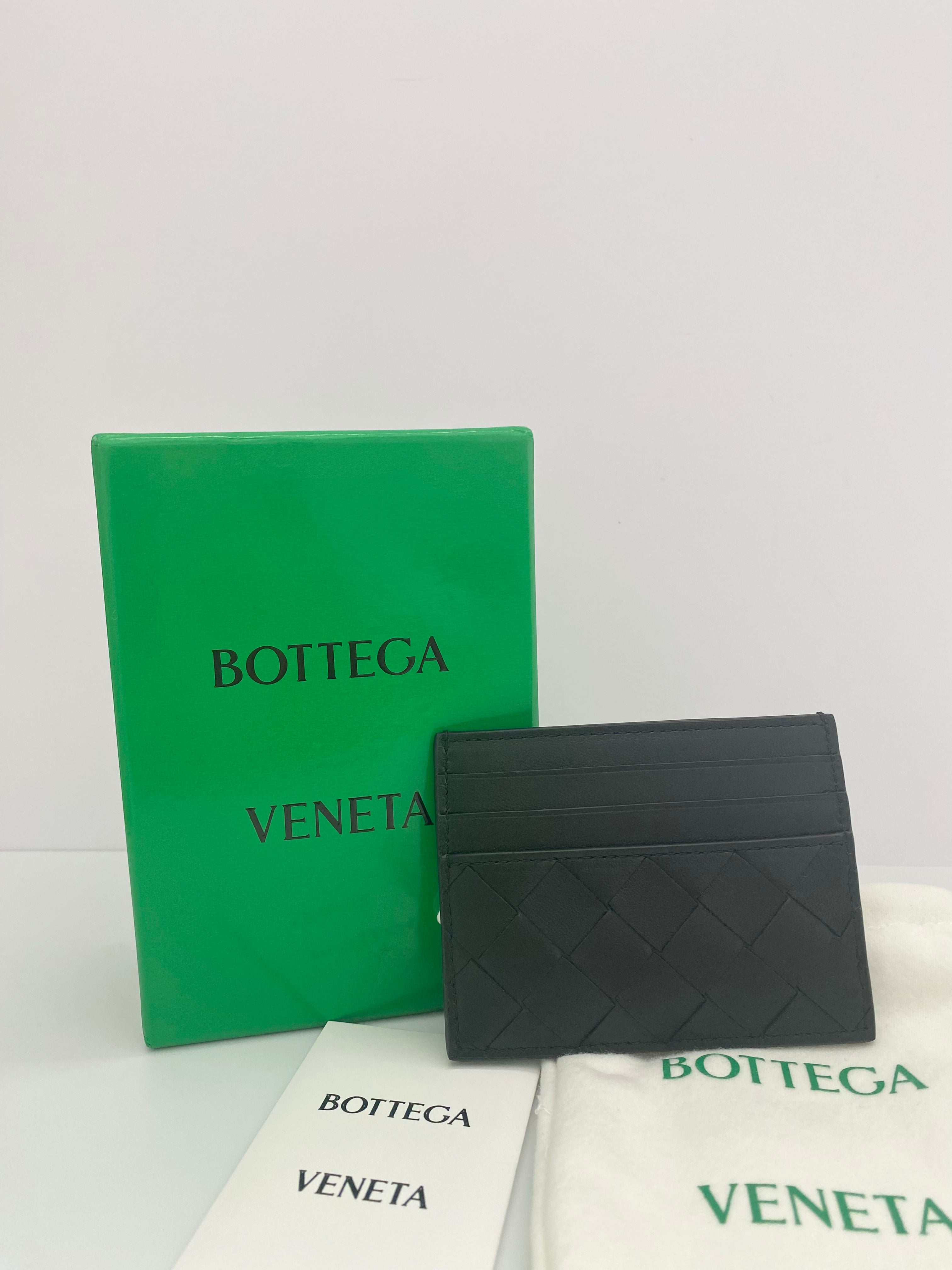 Bottega Black Veneta Intrecciato Card Case (RRP £260.00)