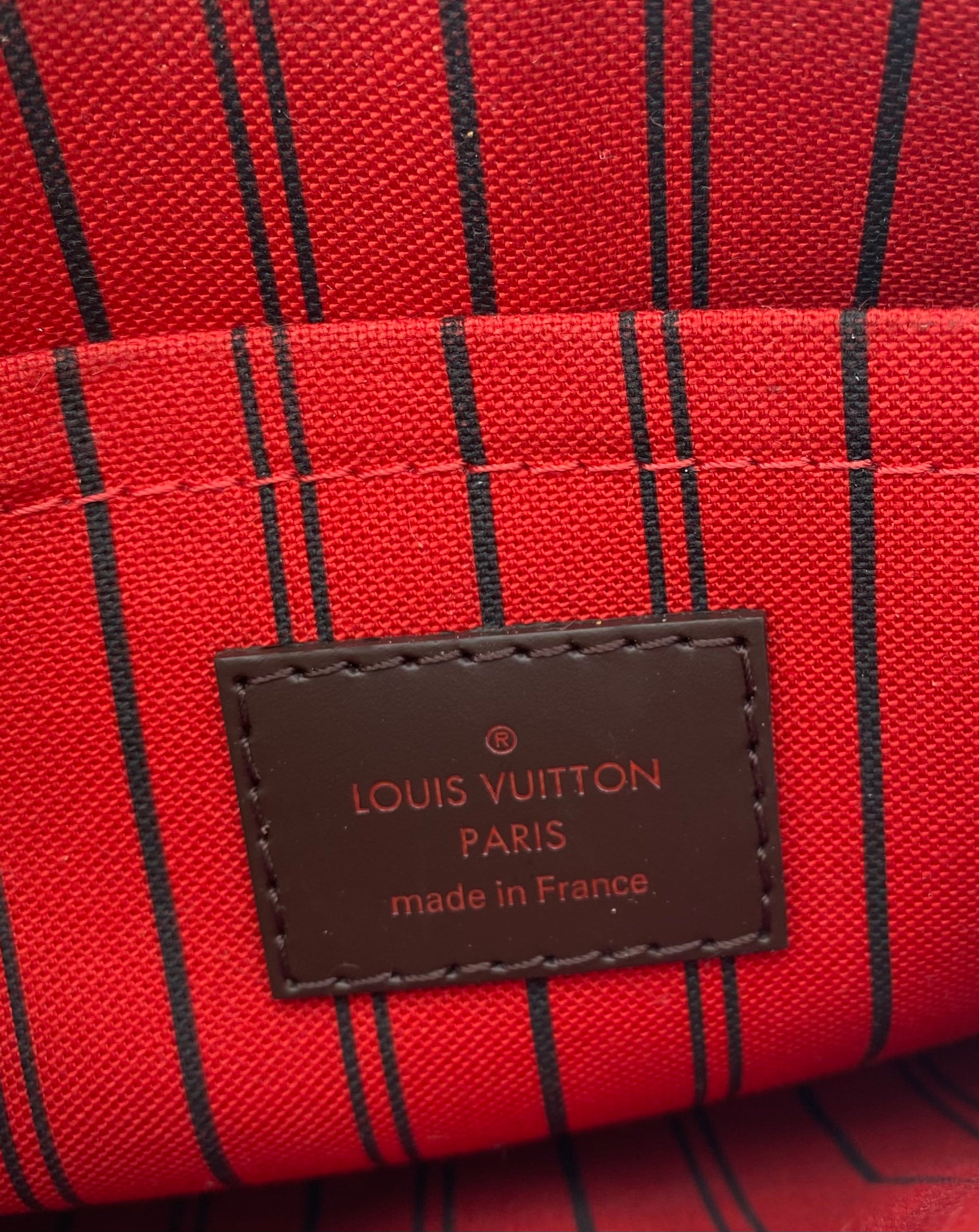 Louis Vuitton Damier Ebene Neverfull Pouch