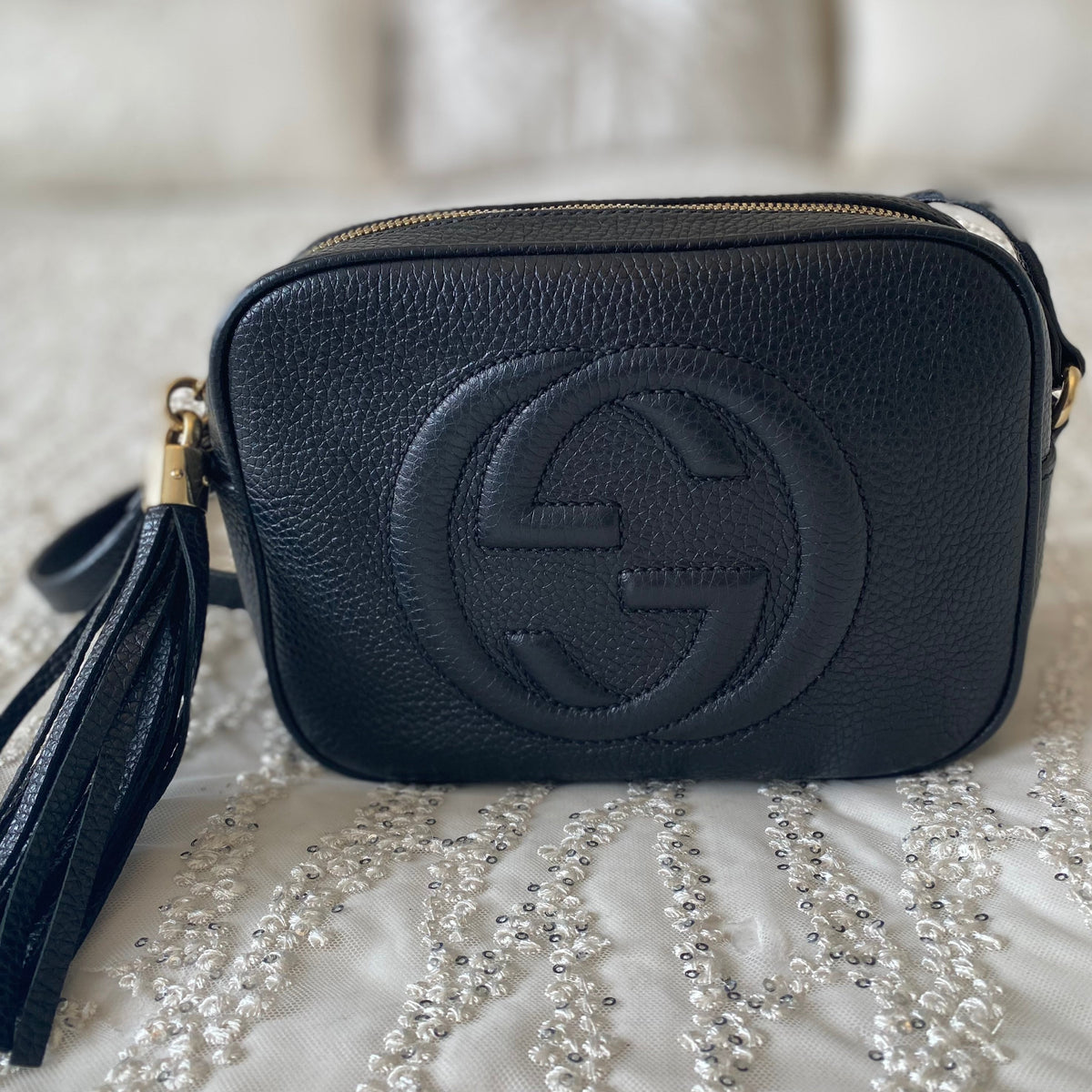 Gucci Soho Disco In Black Pebbled Leather