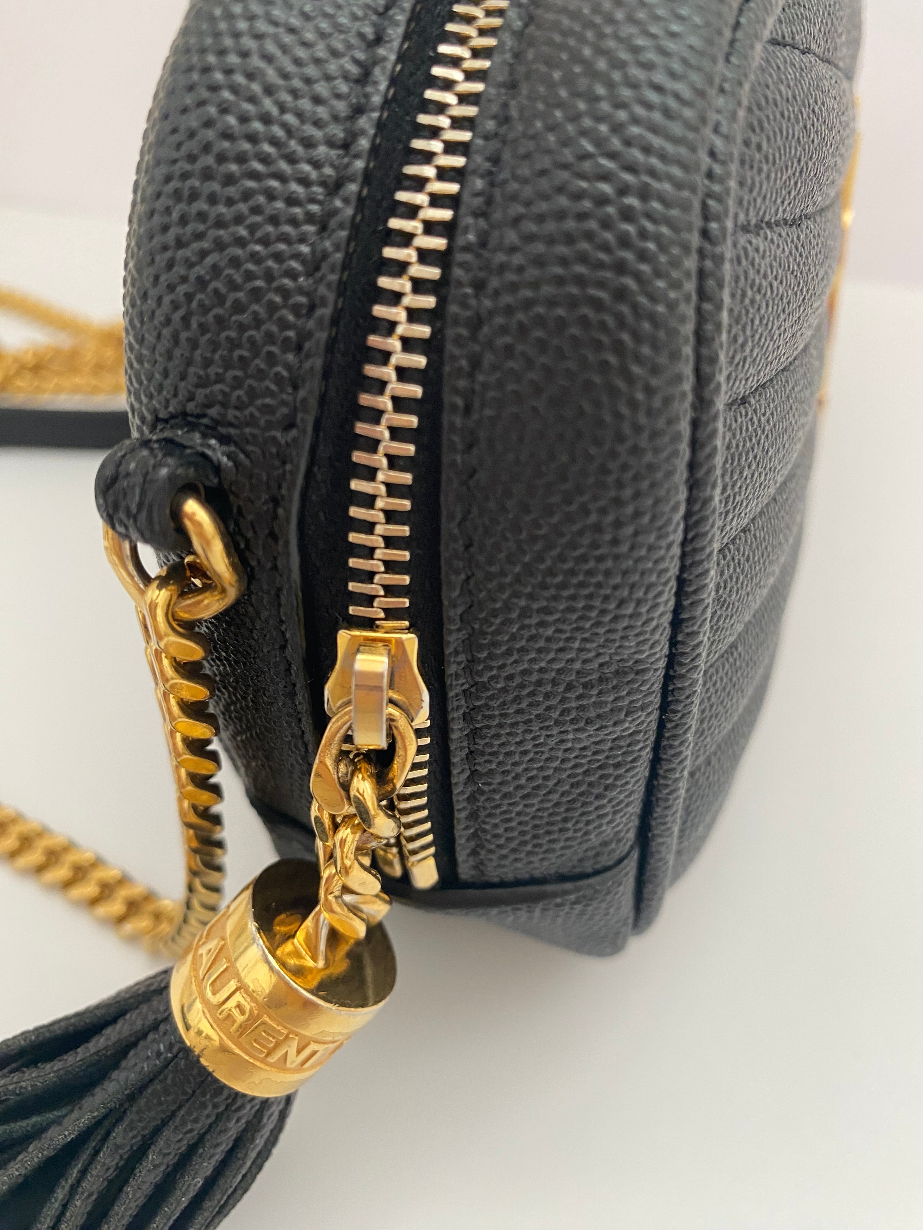 Saint Laurent Mini Lou Camera Bag With Gold Hardware (RRP £1185)