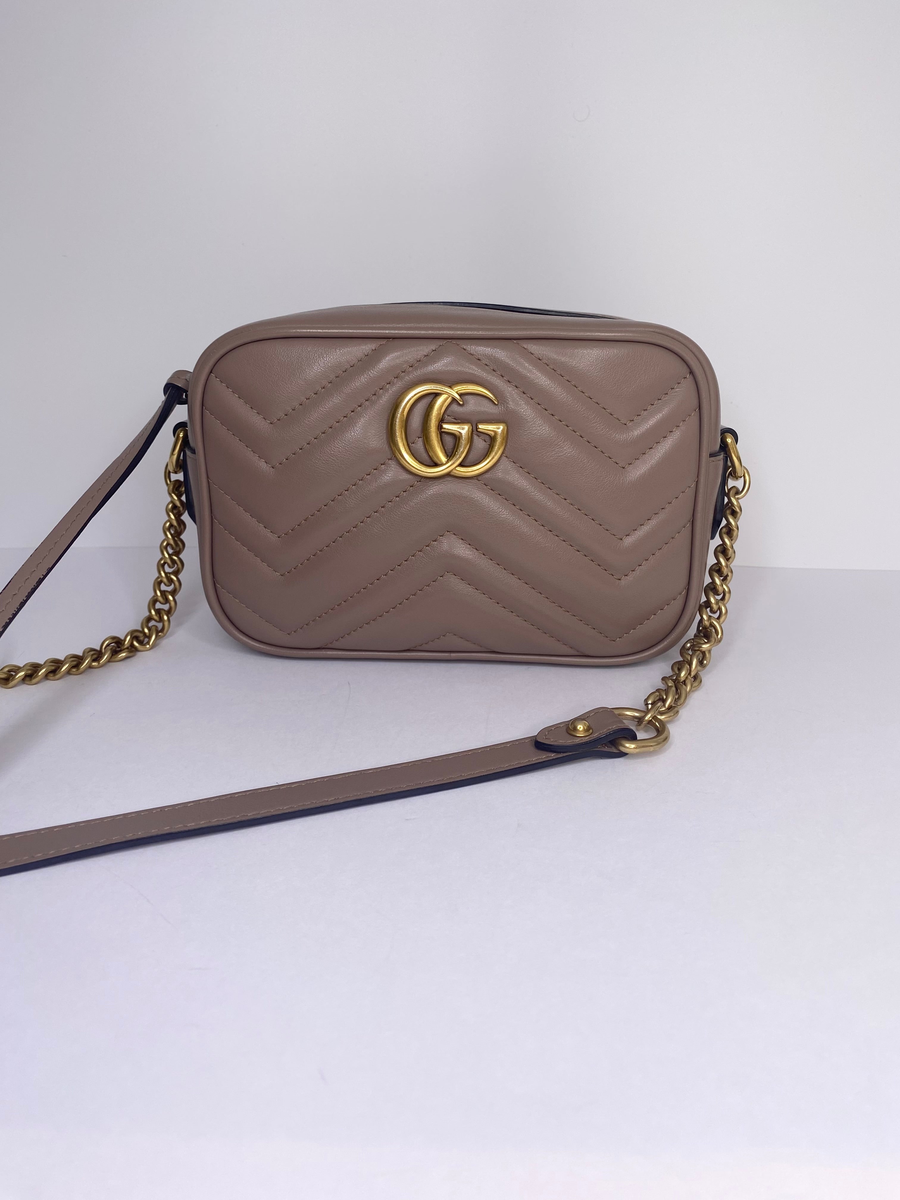 Gucci Dusty Pink Marmont Mini Crossbody Bag  (RRP £1160)