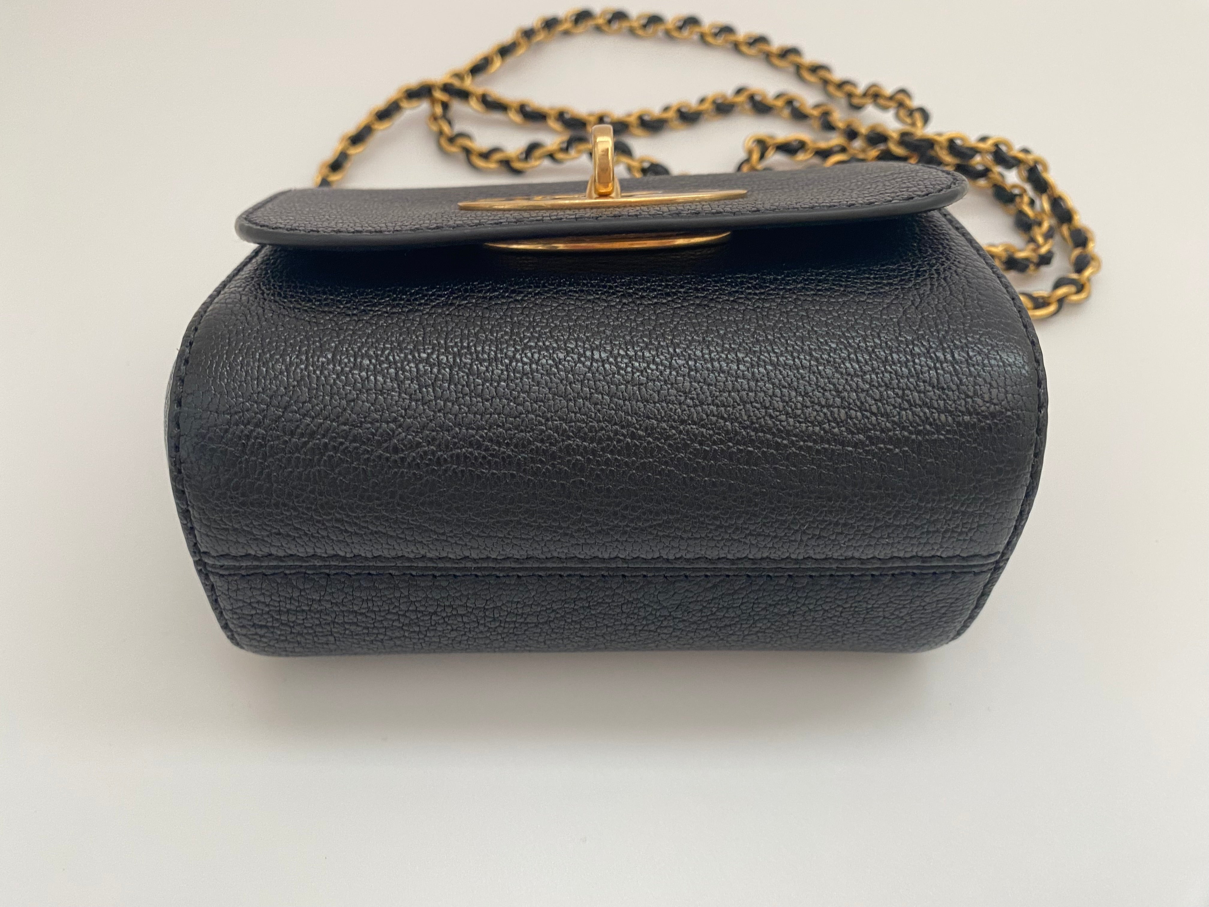 Mulberry Black Mini Lily With Gold Hardware