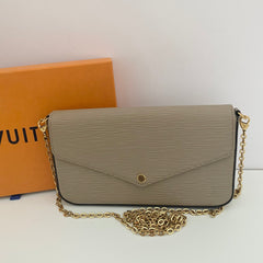 Louis Vuitton Beige Epi Leather Felicie With Gold Hardware.  (RRP £1190)