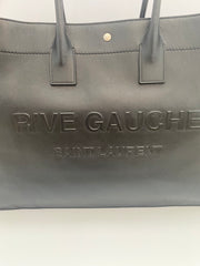 Saint Laurent Black Rive Gauche Tote In Smooth Calfskin Leather (RRP £1760)