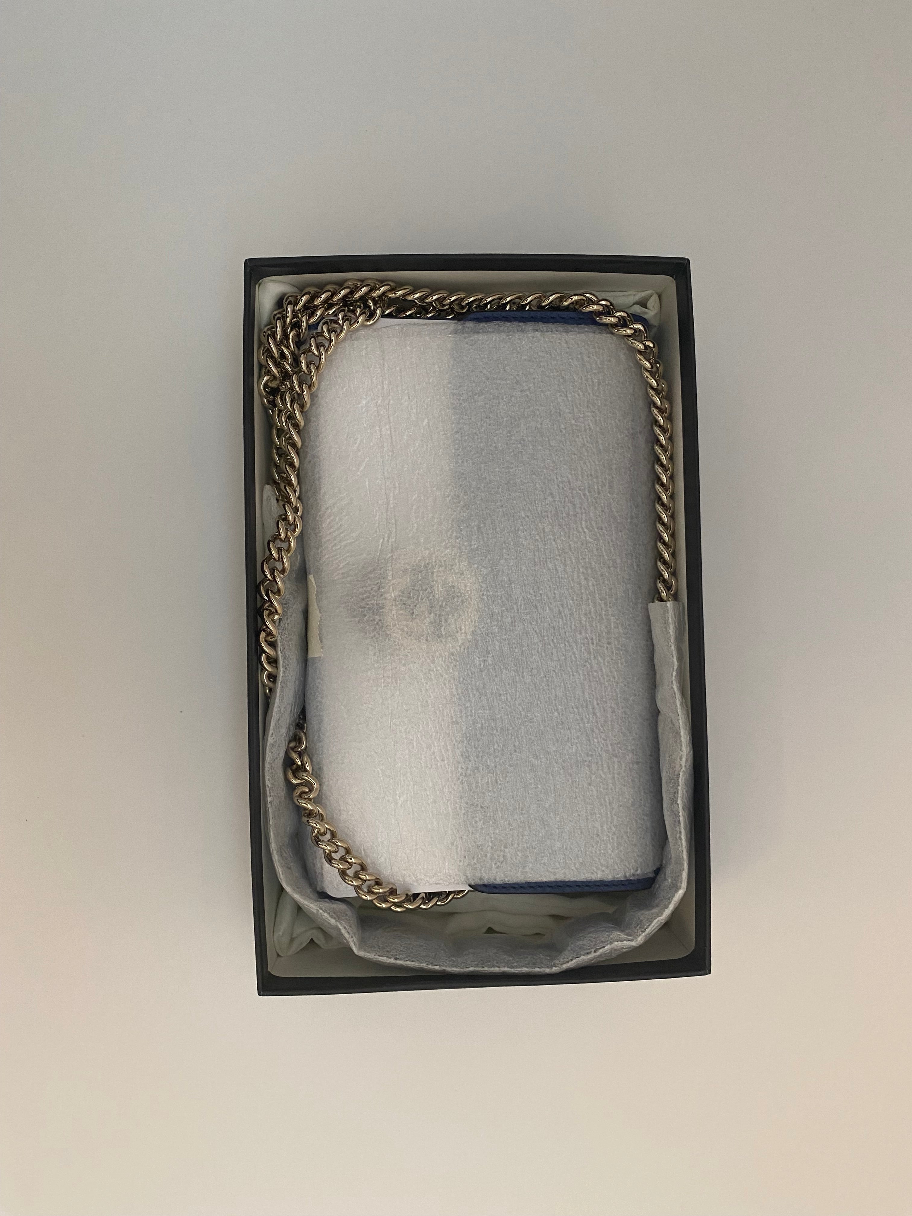 Gucci Blue Interlocking Chain Wallet