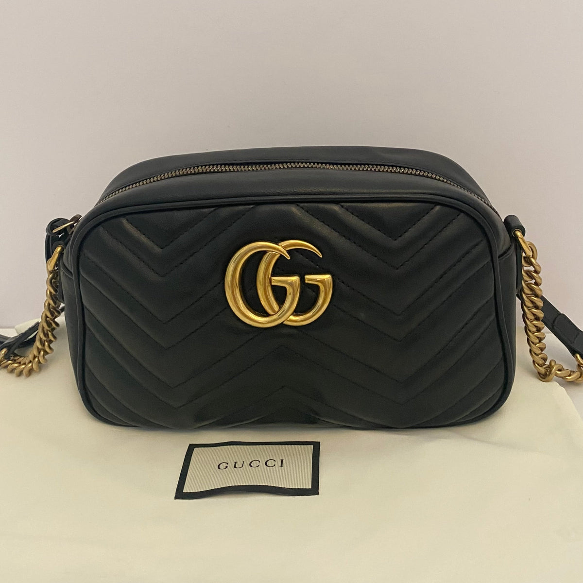 Gucci Black Marmont Small Handbag (RRP £1340)