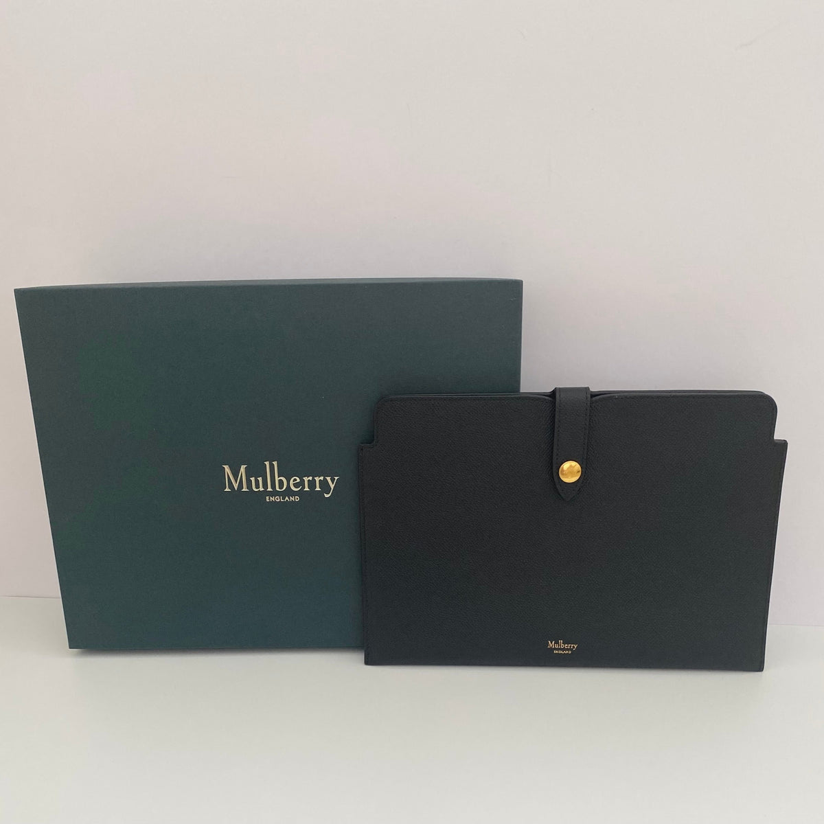 Mulberry Black Press Stud Tech Pouch 9.7inch