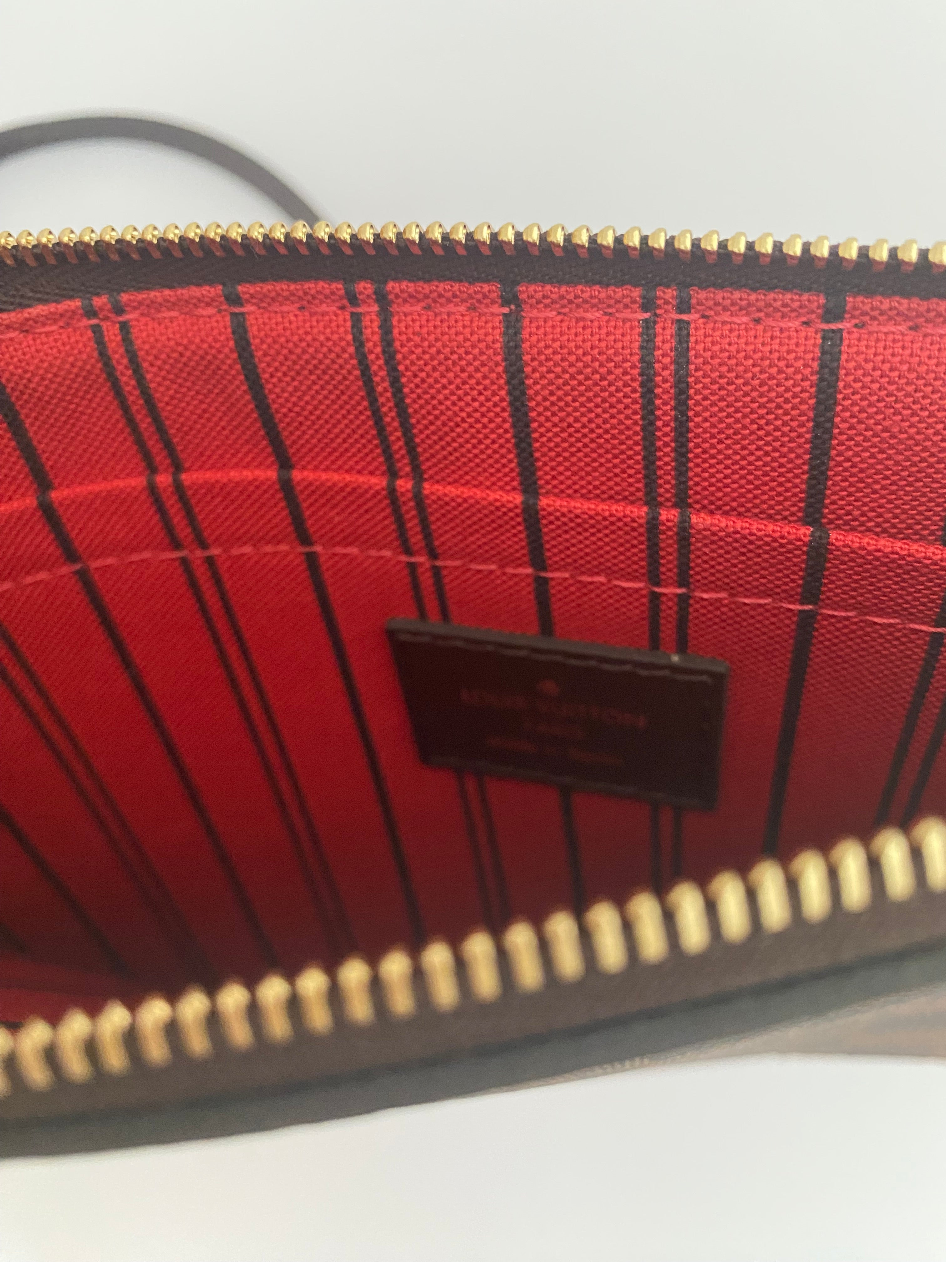 Louis Vuitton Damier Ebene Neverfull Pouch