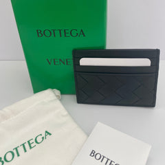 Bottega Black Veneta Intrecciato Card Case (RRP £260.00)