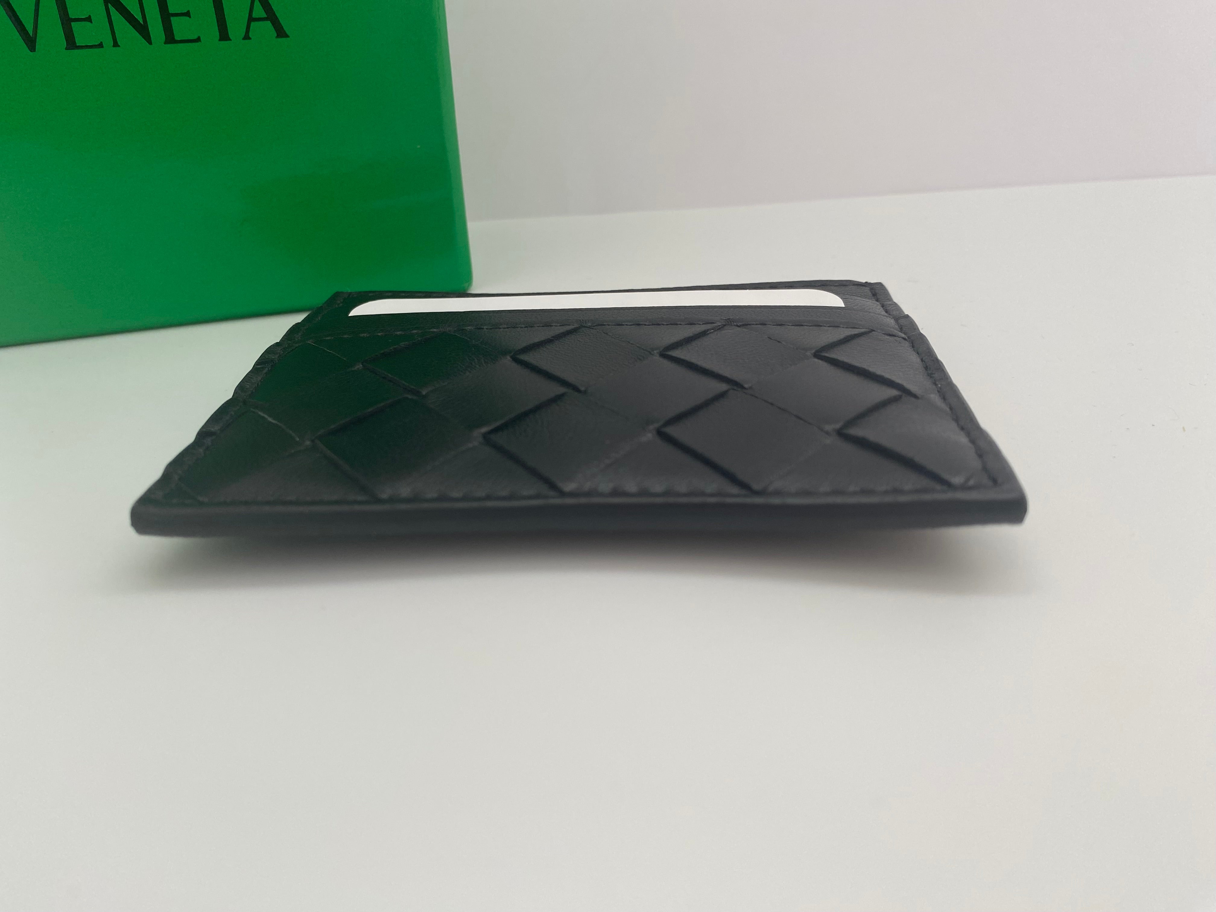 Bottega Black Veneta Intrecciato Card Case (RRP £260.00)