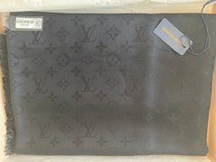 Louis Vuitton Monogram Black Shine Shawl (RRP £505)