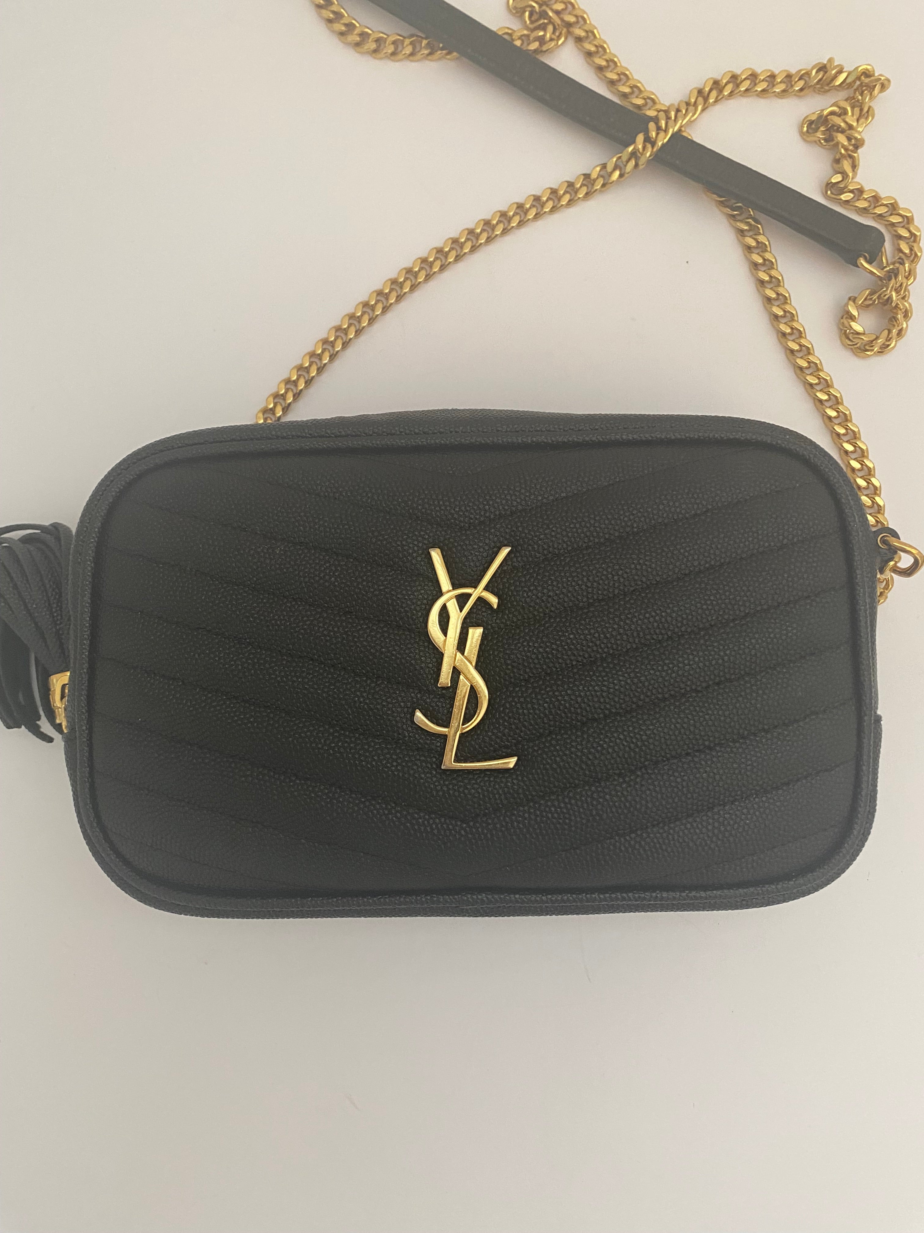 Saint Laurent Mini Lou Camera Bag With Gold Hardware (RRP £1185)