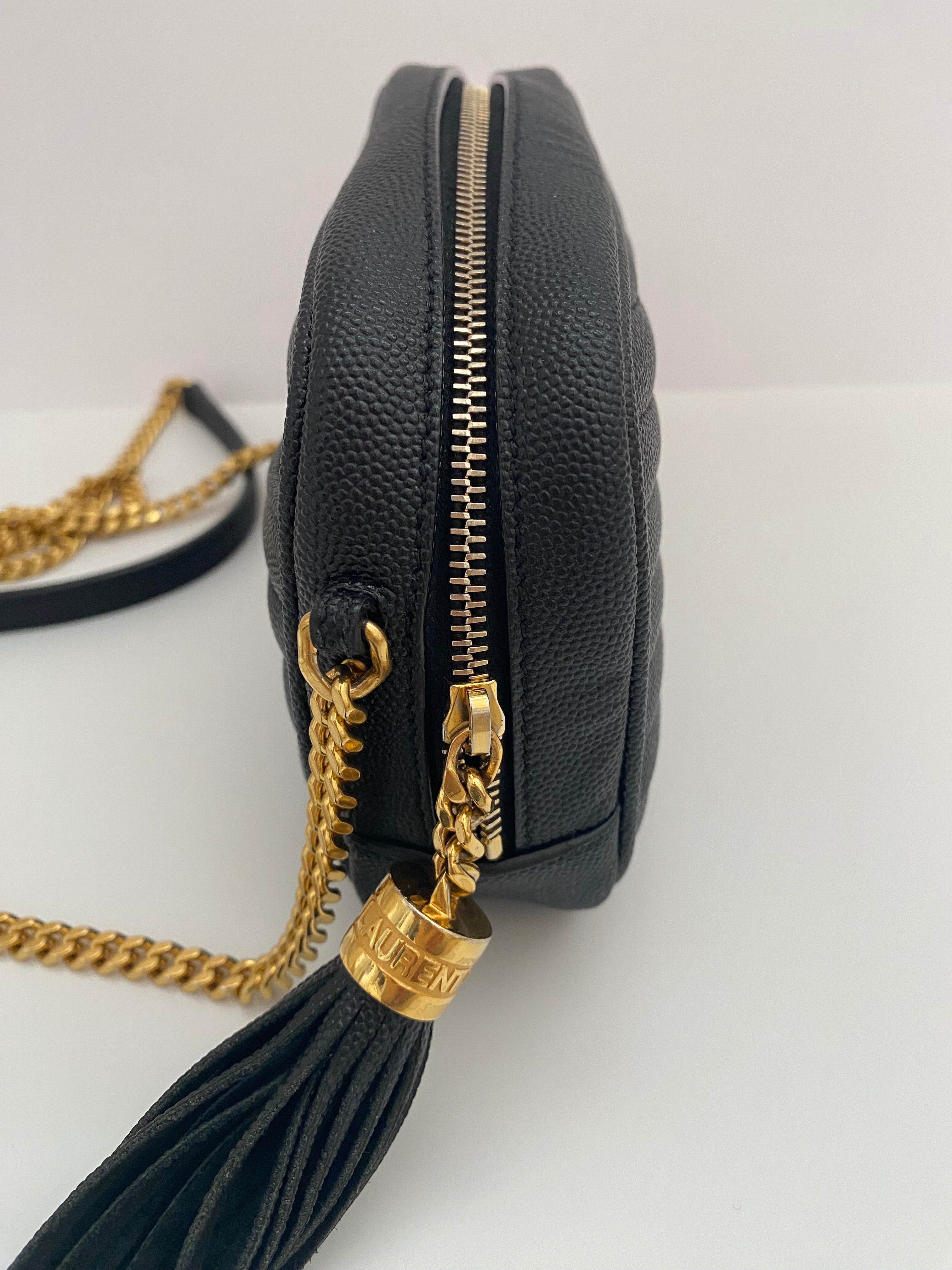 Saint Laurent Mini Lou Camera Bag With Gold Hardware (RRP £1185)