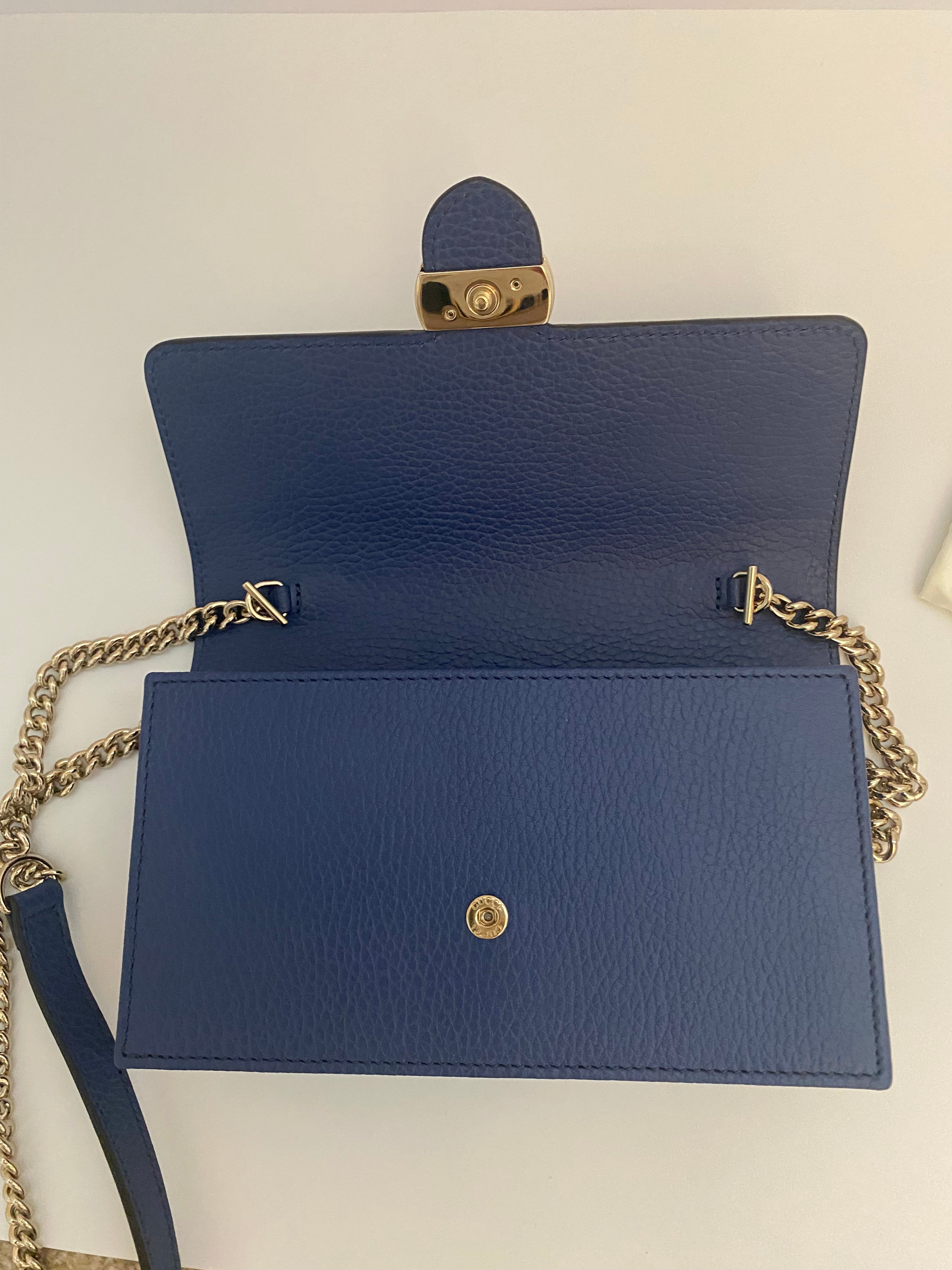 Gucci Blue Interlocking Chain Wallet