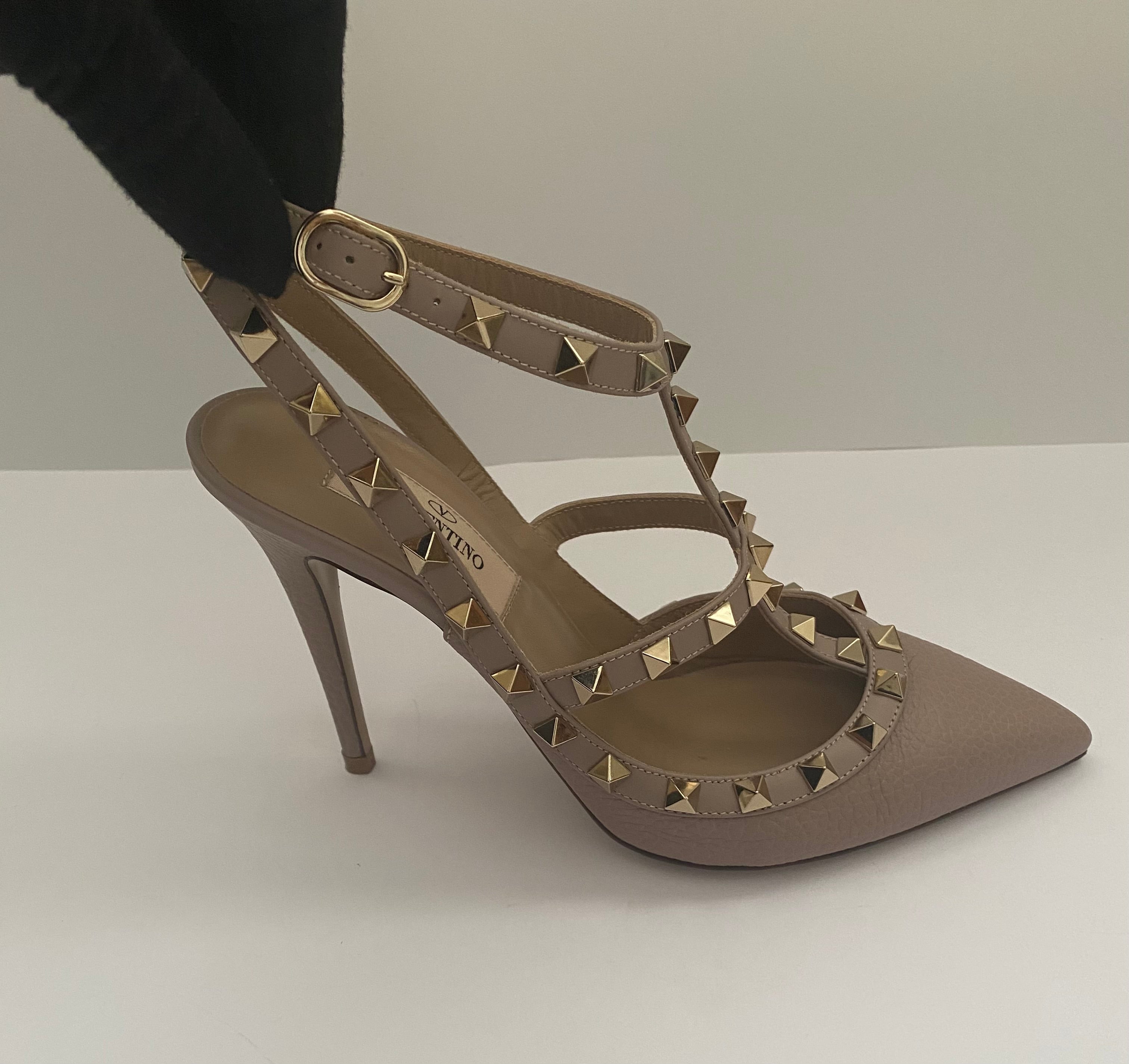 Valentino  Garavani Rock Stud Calfskin Ankle Strap Sandal ( RRP £860)