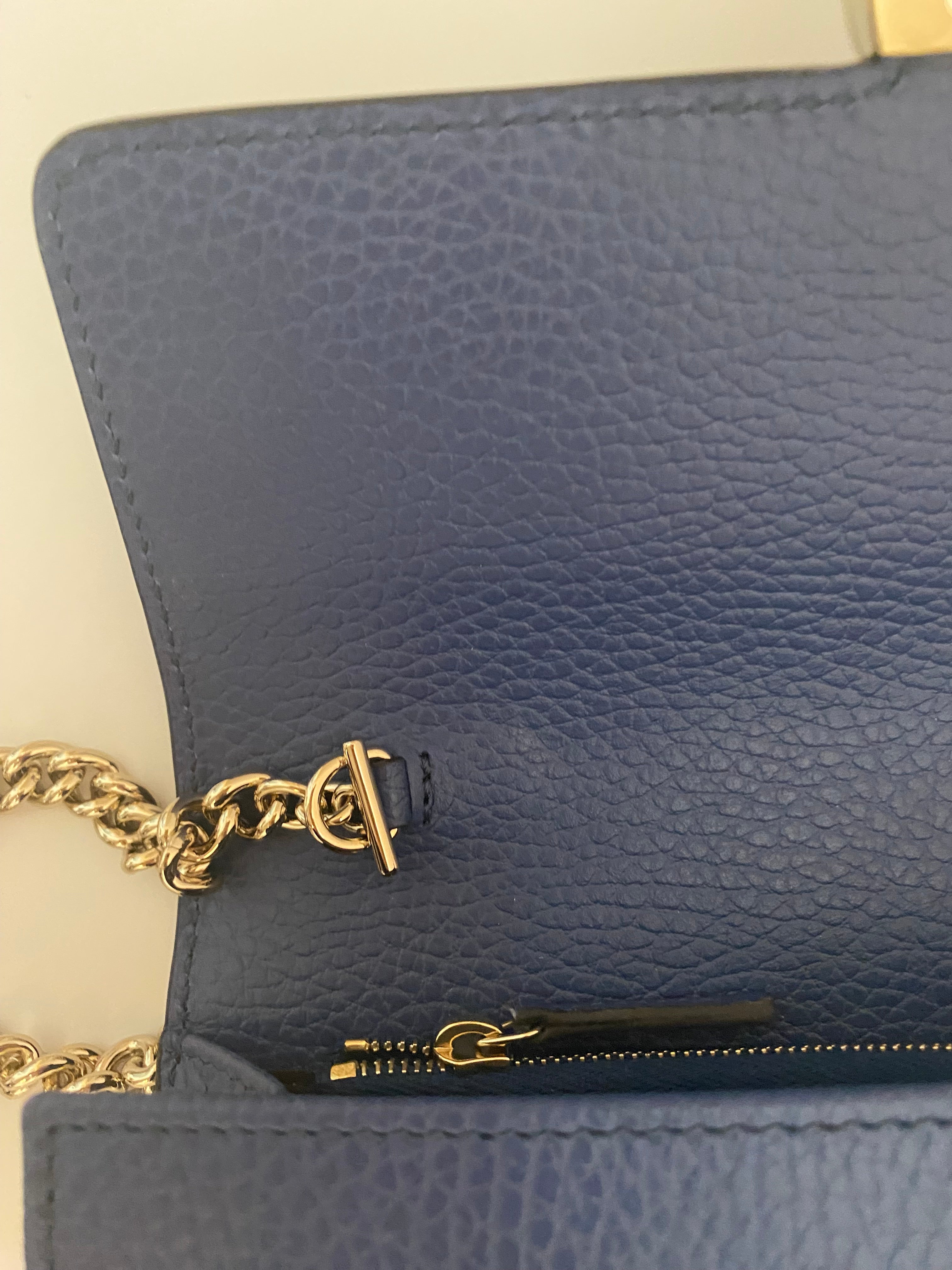 Gucci Blue Interlocking Chain Wallet