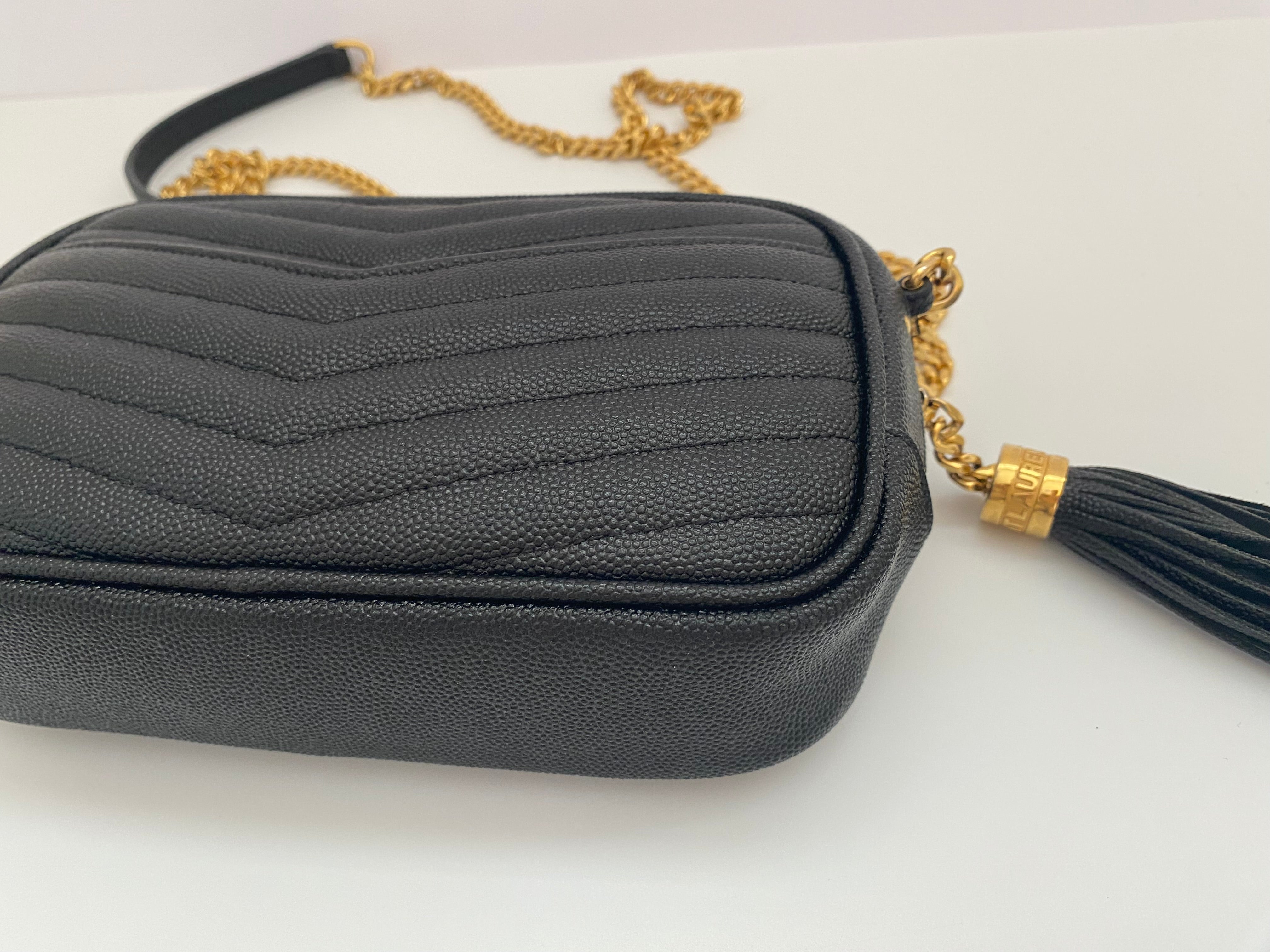 Saint Laurent Mini Lou Camera Bag With Gold Hardware (RRP £1185)