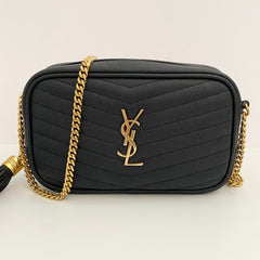 Saint Laurent Mini Lou Camera Bag With Gold Hardware (RRP £1185)