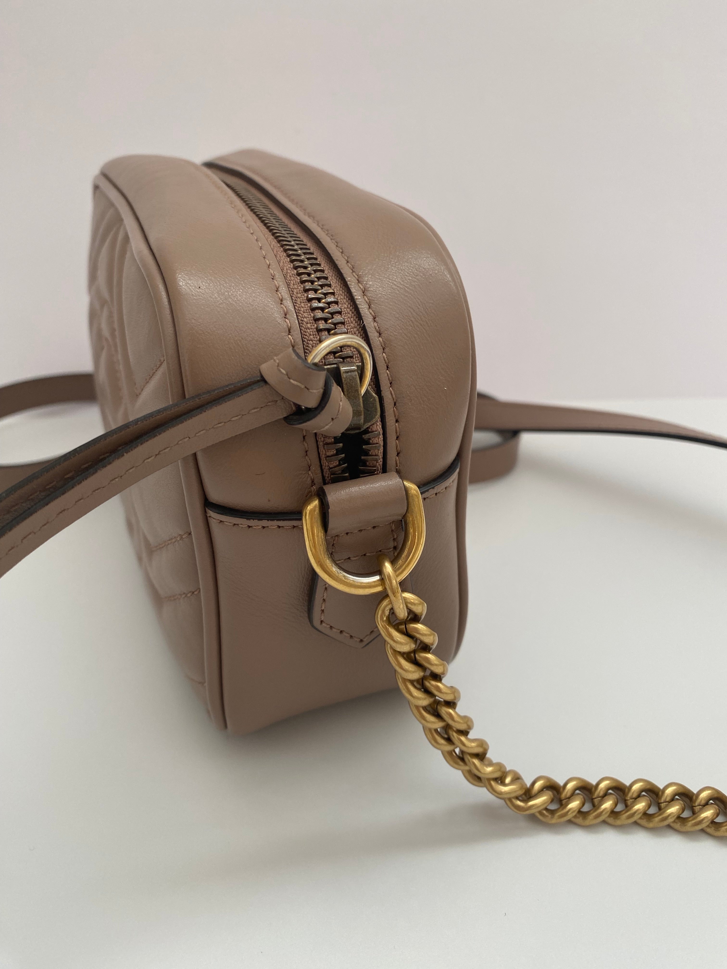 Gucci Dusty Pink Marmont Mini Crossbody Bag  (RRP £1160)