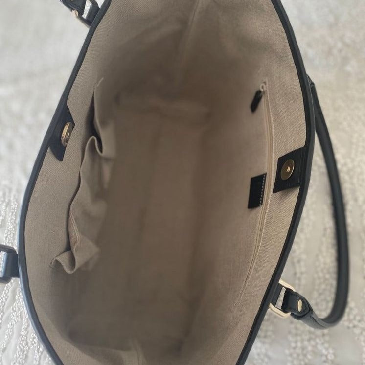 Gucci  Dome Black Leather Tote